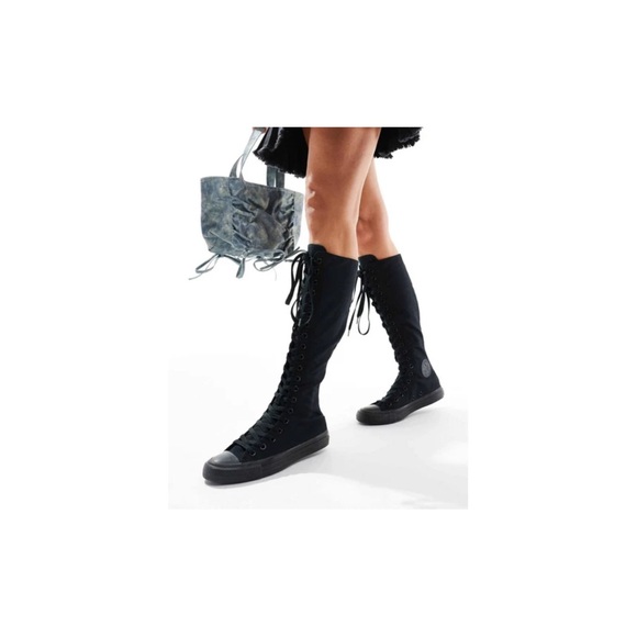 Converse Chuck Taylor All Stars Black High Lace-Up Sneaker NWOT Sz W 12.5 M 10.5 - Picture 3 of 14